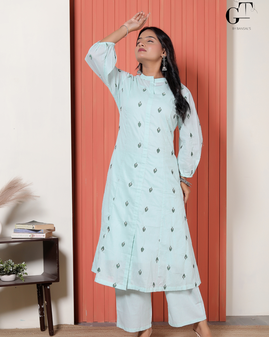 Mint Buti Kurti Set