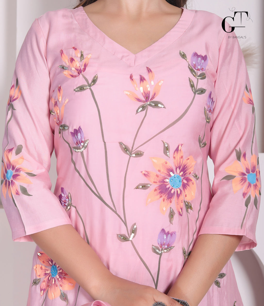 Blush Marigold Co-Ord Kurti !