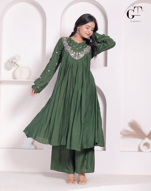 Emerald Noor Sharara Set