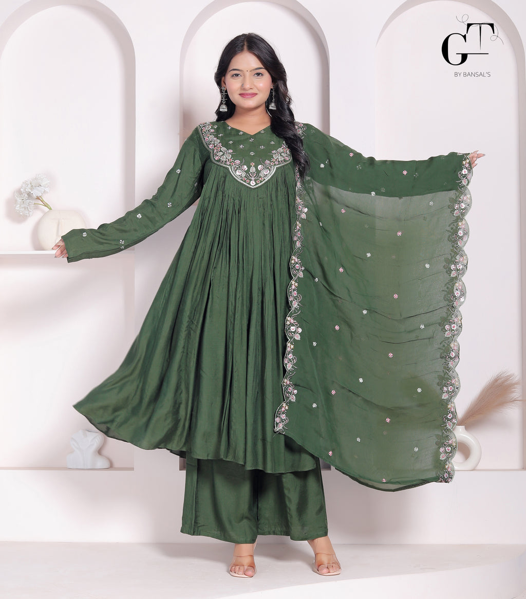 Emerald Noor Sharara Set