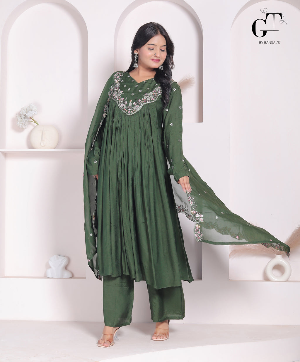 Emerald Noor Sharara Set