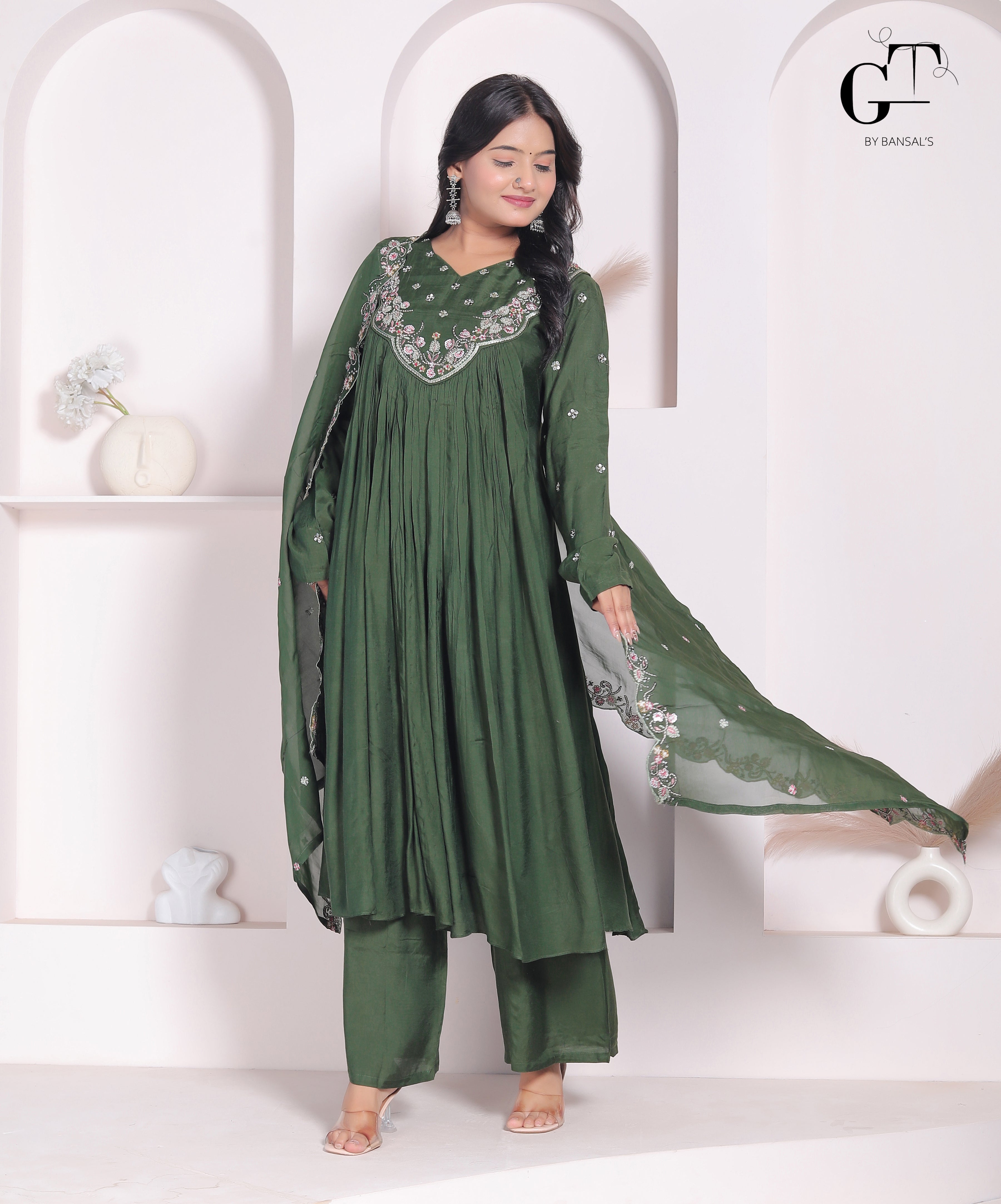 Emerald Noor Sharara Set