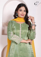 Pista Haldi Kurti Set