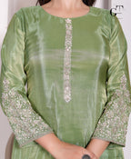 Pista Haldi Kurti Set