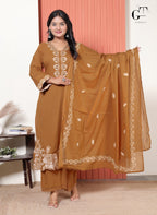 Mustard Gulnaar Kurti Set