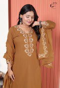 Mustard Gulnaar Kurti Set