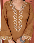 Mustard Gulnaar Kurti Set