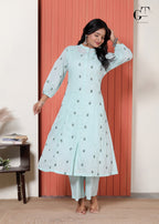 Mint Buti Kurti Set
