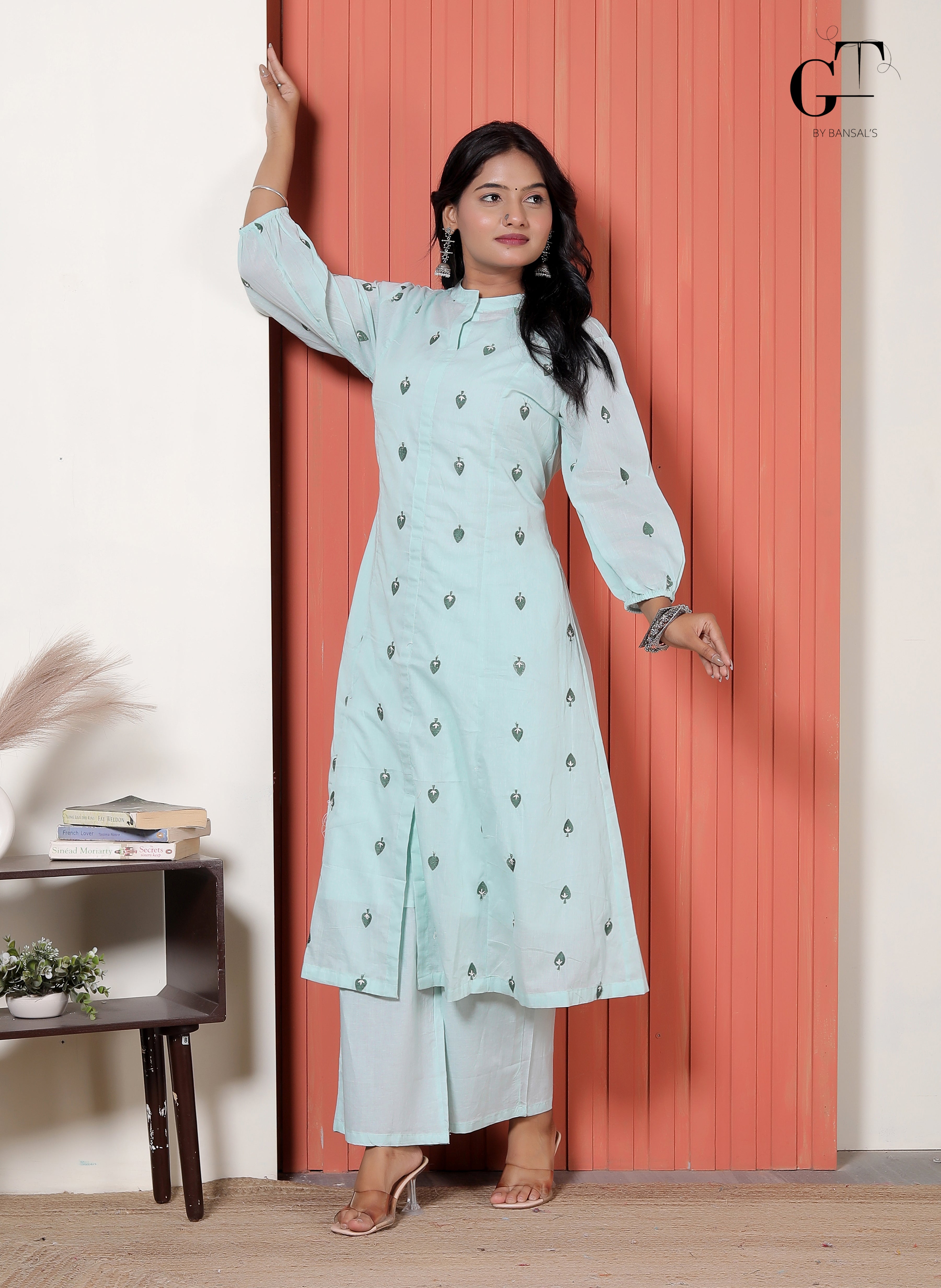 Mint Buti Kurti Set