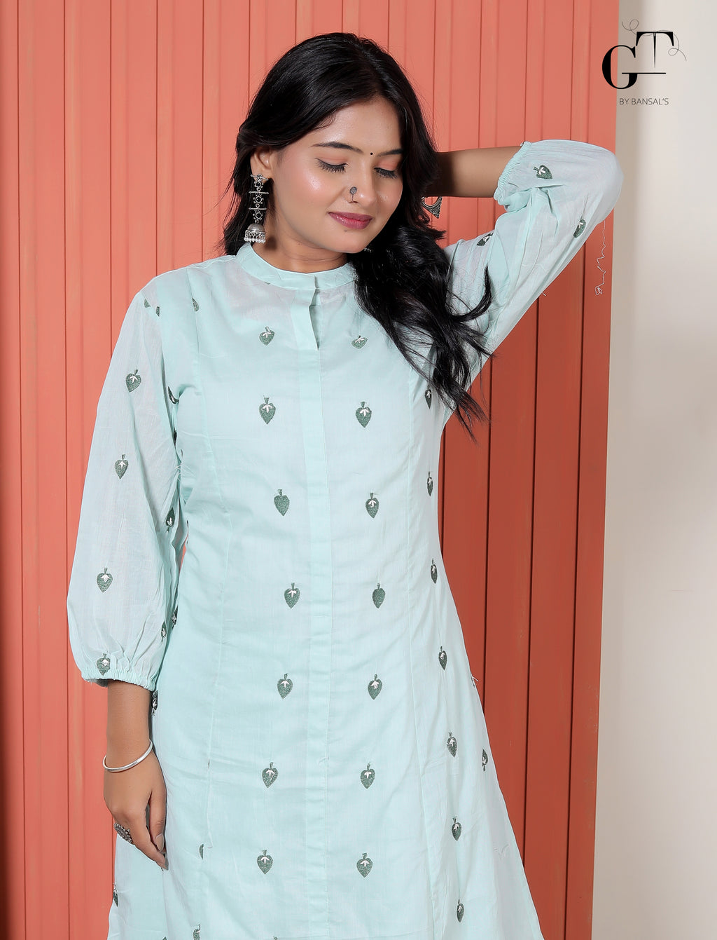 Mint Buti Kurti Set