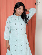 Mint Buti Kurti Set