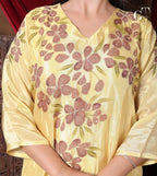 Golden Bloom Anarkali Set
