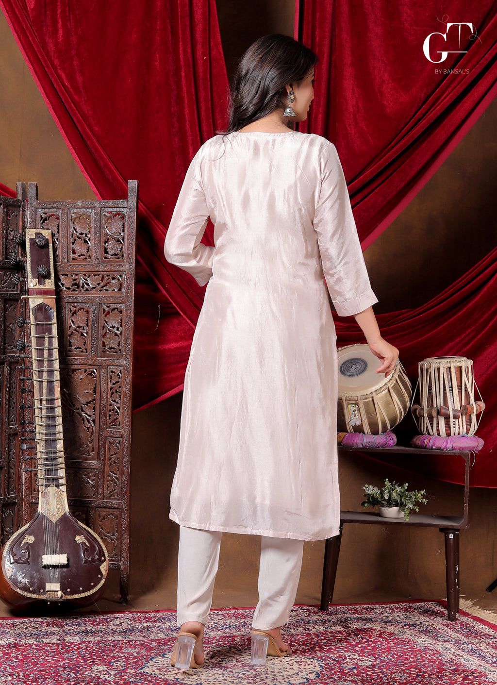 Rosewater Bloom Kurti Set