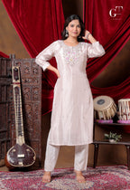 Rosewater Bloom Kurti Set
