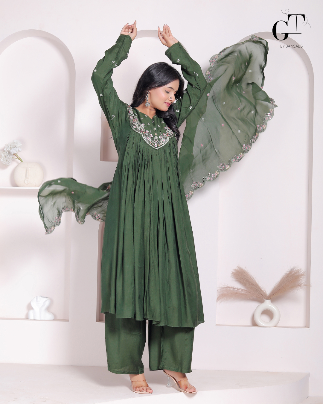 Emerald Noor Sharara Set